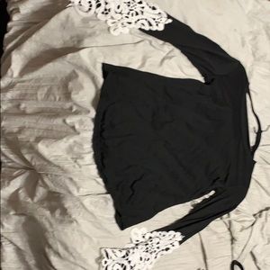 Pretty black and white lace shirt